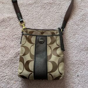 Coach brown messenger/crossbody bag